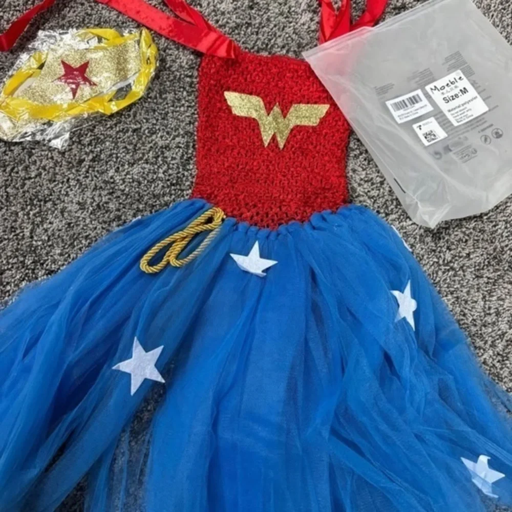 Wonder Woman Kids Costume - Red and Blue